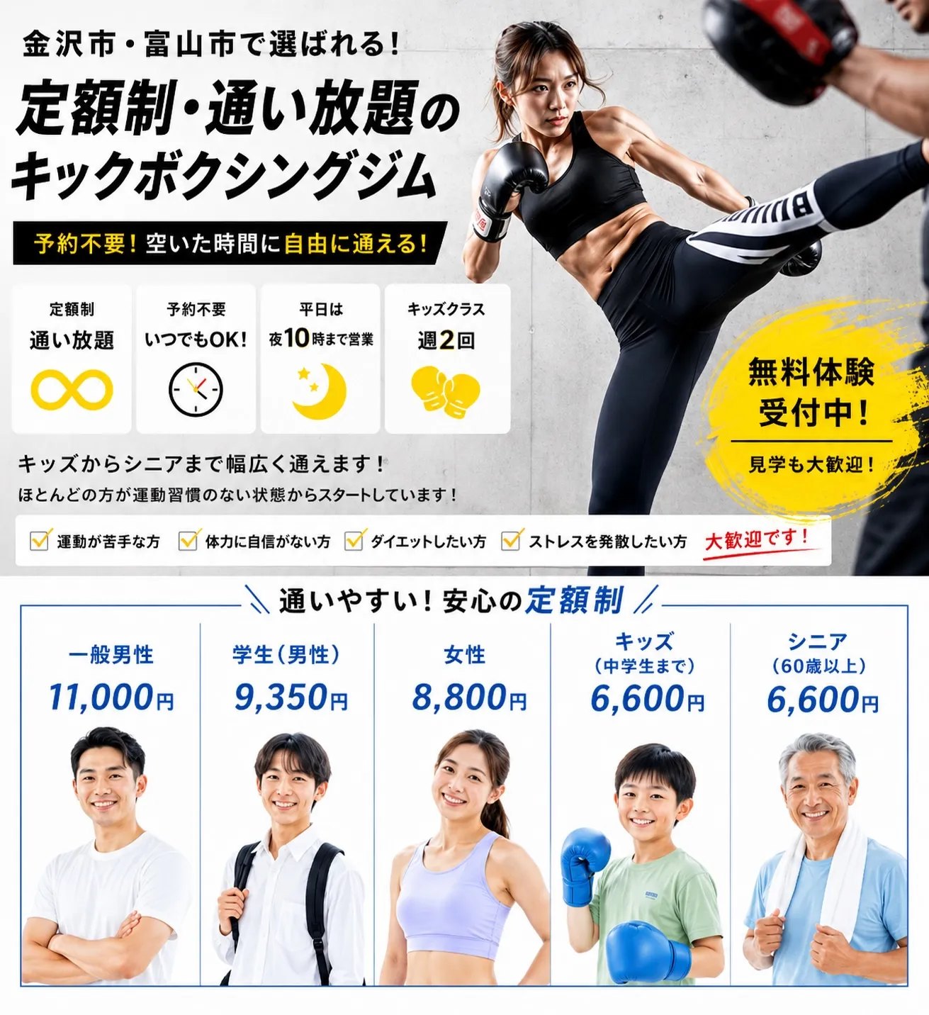 クレイジーゴリラジムは安心の定額制通い放題!